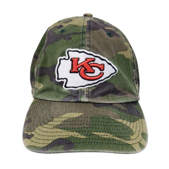 47 KANSAS CITY CHIEFS CLEAN UP CAMO ADJUSTABLE STRAP HAT DAD CAP TAYLOR SWIFT - Picture 1 of 7